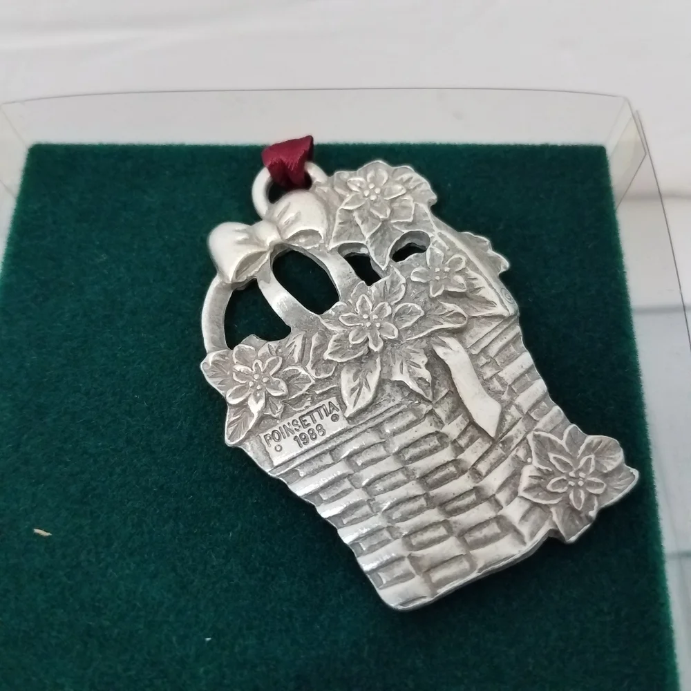 Longaberger Pewter Basket Ornaments 85 86 87 88